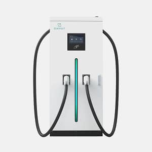 an image of a 60kw ev charging station with two guns